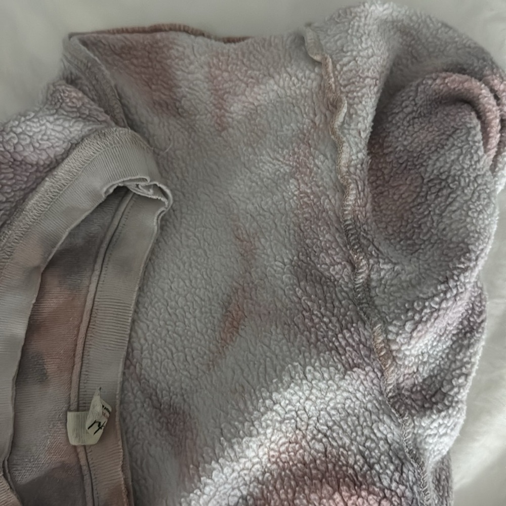 Free People Sherpa Pullover in Soft Lavender and Dusty Rose